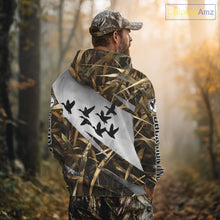 Load image into Gallery viewer, Duck Hunting Mallard Duck Waterfowl Custom Name 3D All Over Print Shirt, Hunting Gifts for Men NBT295