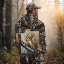 Load image into Gallery viewer, Beautiful Whitetail Deer Hunting Forest Camo 3D Custom Name Shirts for Men, Deer Hunting Gifts NBT259
