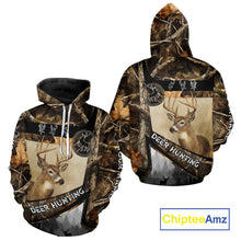 Load image into Gallery viewer, Beautiful Whitetail Deer Hunting Forest Camo 3D Custom Name Shirts for Men, Deer Hunting Gifts NBT259