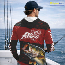 Load image into Gallery viewer, Personalized Bass Long Sleeve Fishing Shirts UV Protection, Bass Fishing Shirts For Men NBT435