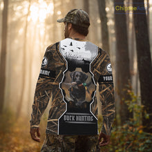 Load image into Gallery viewer, Custom Mallard Duck Black Lab Retriever Hunting Camo 3D Printed Custom Name Shirts, Hunting Gifts NBT189