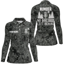 Load image into Gallery viewer, Retro Grey Camo Disc Golf Polo Shirts Custom Camouflage Disc Golf Shirts For Women Golf Gifts LDT0522