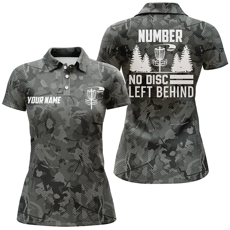 Retro Grey Camo Disc Golf Polo Shirts Custom Camouflage Disc Golf Shirts For Women Golf Gifts LDT0522