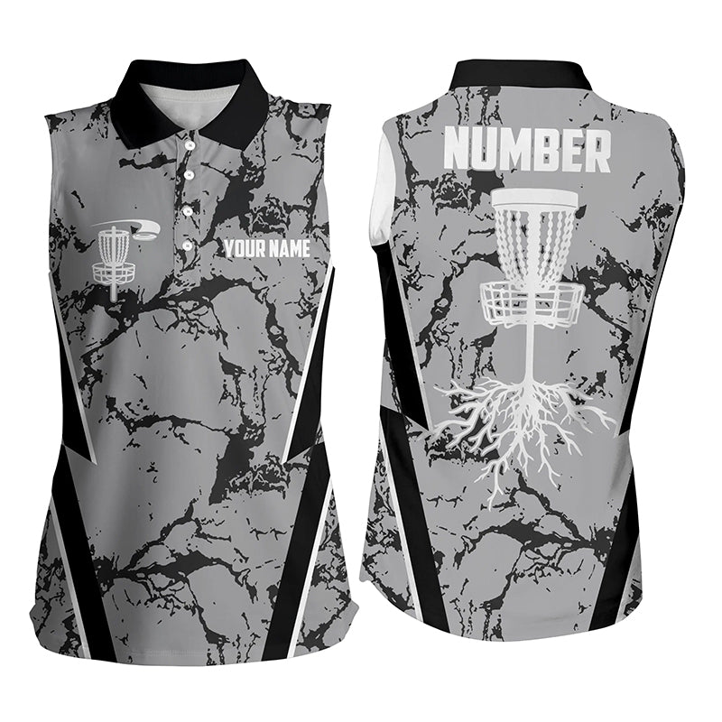 Camo Pattern Womens Sleeveless Golf Shirts, Custom Golf Shirt Disc Golf Shirts For Women, Golf Gifts LDT0053