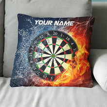 Load image into Gallery viewer, Fire &amp; Water Personalized Darts Pillow Darts Gifts For Dart Lovers LDT1080