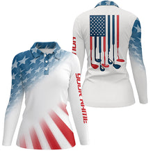 Load image into Gallery viewer, Gradient American Flag Golf Polo Shirts Patriotic Usa Golf Shirts For Women Cool Golf Gifts LDT0278