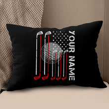 Load image into Gallery viewer, Custom American Flag Golf Clubs Pillow Personalized Patriotic Golf Gifts LDT1089
