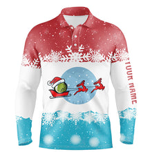 Load image into Gallery viewer, Reindeers Christmas Red Blue Mens Golf Polo Shirt Christmas Golf Shirts For Men Golf Gifts LDT0643