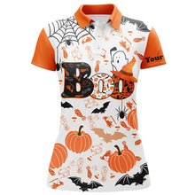 Load image into Gallery viewer, Boo Halloween Golf Pattern Orange Polo Shirt Custom Funny Golf Shirts For Women Golf Gifts LDT0345