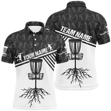 Load image into Gallery viewer, Customized Disc Golf Cross Black White Mens Polo Shirts Disc Golf Shirt For Men Golf Gifts LDT0722