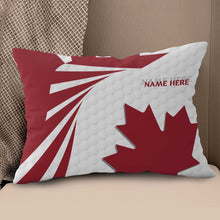 Load image into Gallery viewer, Canada Flag Golf Pattern Custom Throw Pillow Personalized Golfer Gifts LDT1184