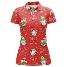 Load image into Gallery viewer, Personalized Christmas Santa Red Golf Polo Shirt Cute Funny Golf Shirts For Women Golf Gifts LDT0810