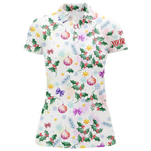 Load image into Gallery viewer, Colorful Watercolor Christmas Golf Polo Shirt Custom Golf Shirts For Women Cool Golf Gifts LDT0832