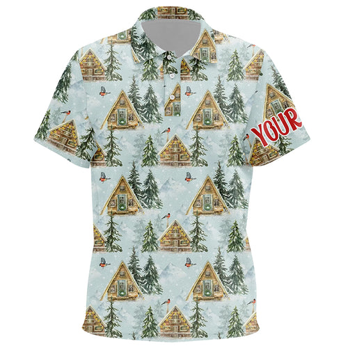 Watercolor Winter Forest Christmas Kids Golf Polo Shirts Custom Kids Golf Tops Golfing Gifts LDT0833