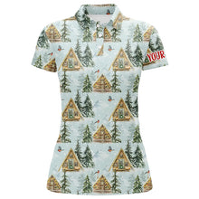 Load image into Gallery viewer, Watercolor Winter Forest Christmas Golf Polo Shirts Custom Women Golf Tops Golfing Gifts LDT0833