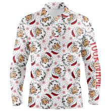 Load image into Gallery viewer, Vintage Cartoon Santa Claus With Snow Christmas Mens Golf Polo Shirt Custom Cute Mens Golf Tops LDT0835