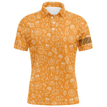 Load image into Gallery viewer, Thanksgiving Seamless Mens Golf Polo Shirt Orange Customized Golf Tops For Men Cool Golf Gifts LDT0844