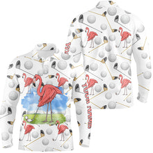 Load image into Gallery viewer, Flamingo Golfer Polo Shirt Pink Flamingo Golf Shirts For Men Funny Golf Shirts Golf Gifts LDT0554