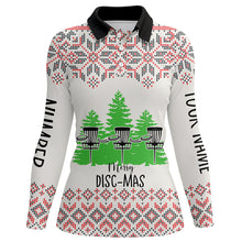 Load image into Gallery viewer, Merry Discmas All Over Print Disc Golf Polos Custom Ugly Christmas Disc Golf Tops For Women LDT0855