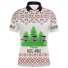 Load image into Gallery viewer, Merry Discmas All Over Print Mens Disc Golf Polos Custom Ugly Christmas Disc Golf Tops For Men LDT0855