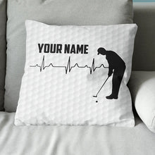 Load image into Gallery viewer, Golf Heartbeat Golf Ball Pattern Custom Pillow Personalized Golf Gifts LDT1085