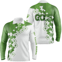 Load image into Gallery viewer, Elegant Golf In Green Mens Golf Polo Shirt White Green Golf Shirts For Men Golfing Gifts LDT0585