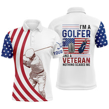 Load image into Gallery viewer, Im A Golfer And A Veteran American Flag Mens Golf Polo Shirt Patriotic Golf Tops For Men LDT0590