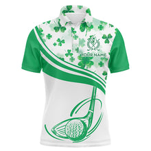 Load image into Gallery viewer, Green Clover St Patrick Day Mens Golf Polo Shirts Customized Golf Shirts For Men Golf Gifts LDT1300