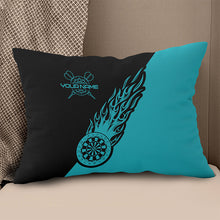 Load image into Gallery viewer, Turquoise Darts Flame Custom Throw Pillow Personalized Cool Darts Gifts LDT1098
