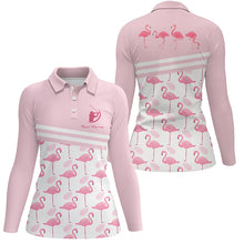 Load image into Gallery viewer, Personalized Flamingo Womens Golf Polo Shirts Pink Golf Shirts For Women Cute Golf Gifts LDT0329