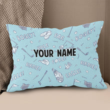 Load image into Gallery viewer, Blue Funny Golf Elements Custom Throw Pillow Personalized Golf Gifts LDT1142