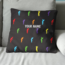 Load image into Gallery viewer, Colorful Golf Swing Custom Throw Pillow Personalized Best Golf Gifts LDT1147