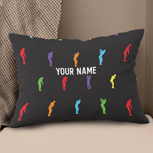 Load image into Gallery viewer, Colorful Golf Swing Custom Throw Pillow Personalized Best Golf Gifts LDT1147