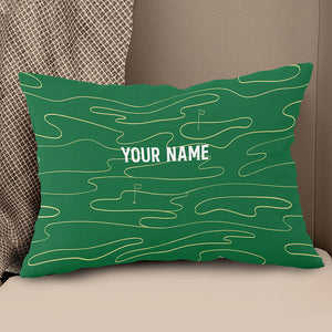 Green Golf Course Custom Throw Pillow Personalized Golf Gifts For Golfer LDT1148