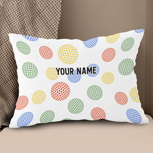 Load image into Gallery viewer, Colorful Golf Ball Custom Throw Pillow Personalized Cool Golf Gifts LDT1149