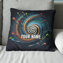 Load image into Gallery viewer, Spiral Dartboard Custom Pillow Personalized Darts Gifts For Dart Player LDT1164