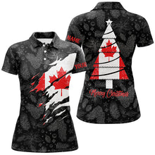 Load image into Gallery viewer, Canadian Flag Christmas Golf Polo Shirt Custom Retro Patriotic Golf Tops For Women Golf Gifts LDT0754