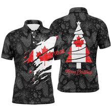 Load image into Gallery viewer, Canadian Flag Christmas Golf Mens Polo Shirt Custom Retro Patriotic Golf Shirts For Men Golf Gifts LDT0754