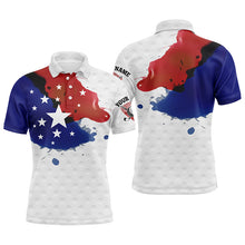 Load image into Gallery viewer, Watercolor American Flag Polo Shirts Customized Wet Paint Golf Polos, Patriotic Golf Shirts For Men LDT0206