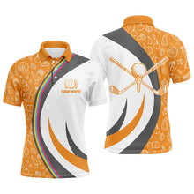 Load image into Gallery viewer, Personalized Thanksgiving Golf Mens Polo Shirt Custom Orange Golf Shirts For Men Cool Golf Gifts LDT0838
