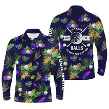 Load image into Gallery viewer, It Takes A Lot Of Balls To Golf The Way I Do Custom Tropical Golf Shirts For Men, Golfing Gifts LDT0240