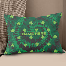 Load image into Gallery viewer, Tie Dye Spiral Green Clover St Patrick Day Custom Pillow Personalized Golf Gifts LDT1253