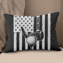 Load image into Gallery viewer, Retro American Flag Golf Pillow Personalized Patriotic Golf Gifts LDT1086