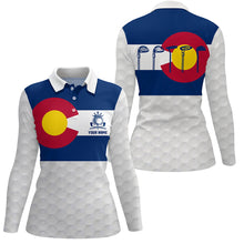 Load image into Gallery viewer, Colorado Flag Womens Golf Polo Shirt Custom Patriotic Golf Shirts For Women Golfing Gifts LDT0326