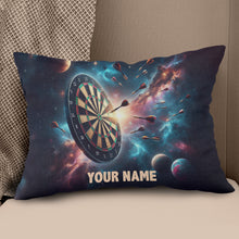 Load image into Gallery viewer, Dartboard In Galaxy Custom Darts Throw Pillow Personalized Dart Gifts LDT1150