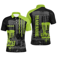 Load image into Gallery viewer, Customized Disc Golf Chain Black Green Mens Polo Shirts Retro Disc Golf Shirt For Men Golf gifts LDT0746
