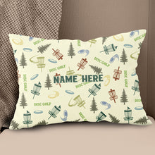 Load image into Gallery viewer, Colorful Disc Golf Pattern Custom Pillow Personalized Disc Golf Gifts LDT1195