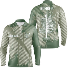 Load image into Gallery viewer, Disc Golf Green Abstract Texture Mens Polo Shirts Customized Disc Golf Shirts For Men LDT0520