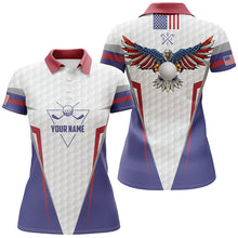 Load image into Gallery viewer, American Flag Golf Polo Shirt Custom Us Eagle Golf Shirts For Women Patriotic Golf Gifts LDT0254
