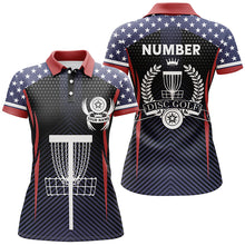 Load image into Gallery viewer, American Flag Disc Golf Polo Shirts Customized Patriotic Golf Shirts For Women, Golf Gifts LDT0287
